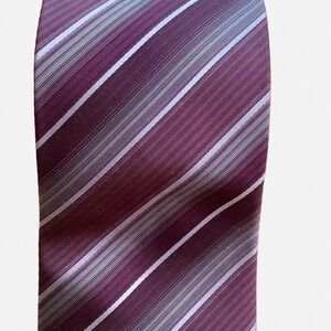 2/$30 BRITCHES Purple Repp Stripe Silk Tie